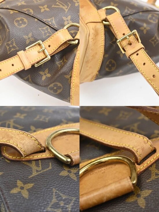 LOUIS VUITTON Montsouris MM Backpack Bag Monogram Leather Brown main image 10